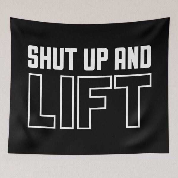 Item preview, Shut Up and Lift - Inspirational Fitness Quotes designed and sold by EnzoVectorism.