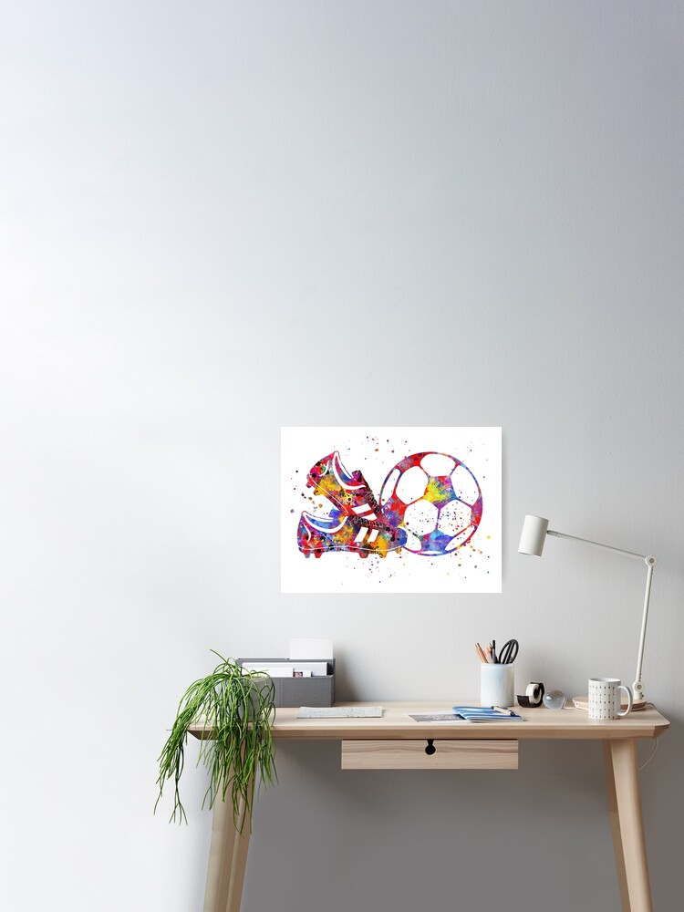 Impression photo for Sale avec l'œuvre « Ballon de football » de l'artiste  Rosaliartbook