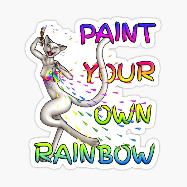 Paint Your Own Rainbow Sticker
