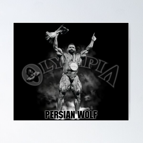 Item preview, Hadi Choopan Mr Olympia 2022 Bodybuilder BW designed and sold by almeapparel.