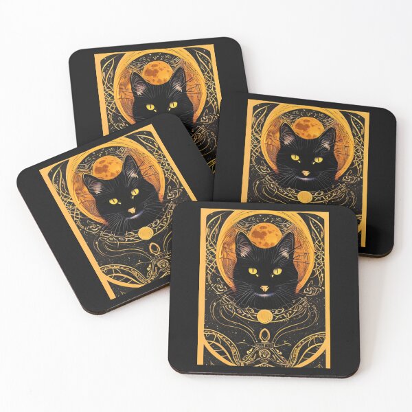 Item preview, Tarot Card Black Cat Graphic designed and sold by MotionWaves.