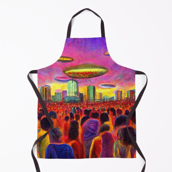 Item preview, Alien Invasion UFO Psychedelic Otherworldly Extraterrestrial Futuristic Unidentified Flying Object  designed and sold by Weirdarto.