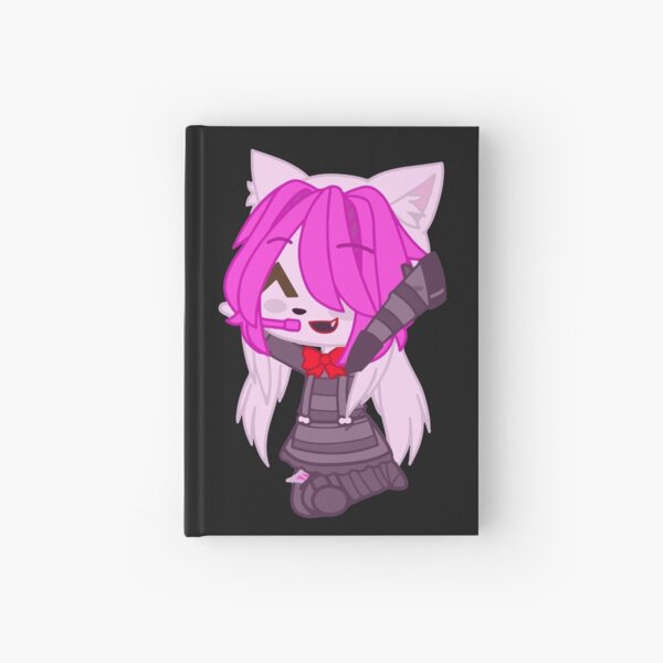 Cheerful Rock Singing Girl Gacha club - Singing Kitten Girl - Cheerful  Anime Gacha chibi girl Hardcover Journal by gachanime