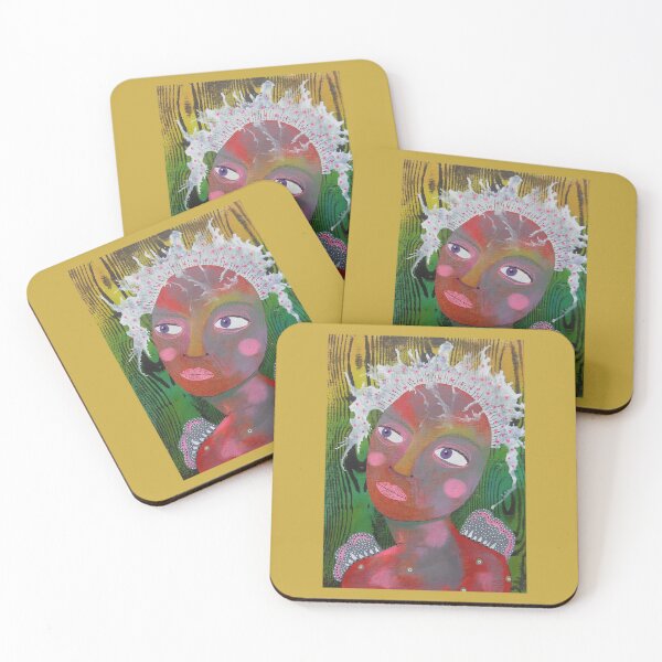 Item preview, Girl With Fuzzy Hair designed and sold by BeaOutsiderArt.