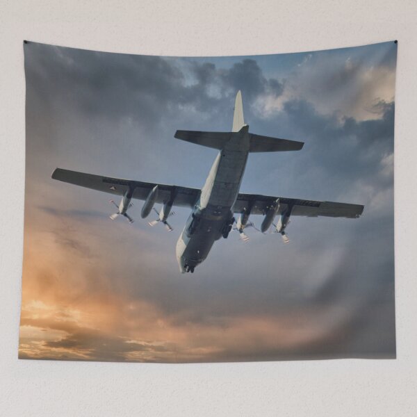 Item preview, Military plane at sunset designed and sold by Chikokie.
