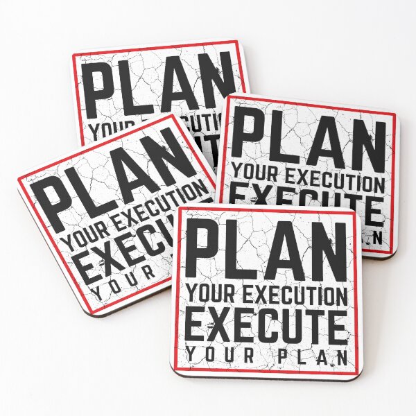 Item preview, Plan Your Execution Execute Your Plan white distressed 2 designed and sold by KingsManKind.