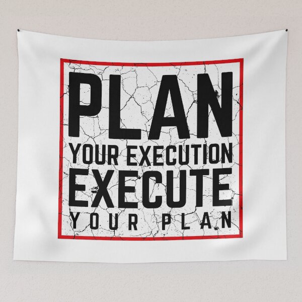 Item preview, Plan Your Execution Execute Your Plan white distressed 2 designed and sold by KingsManKind.