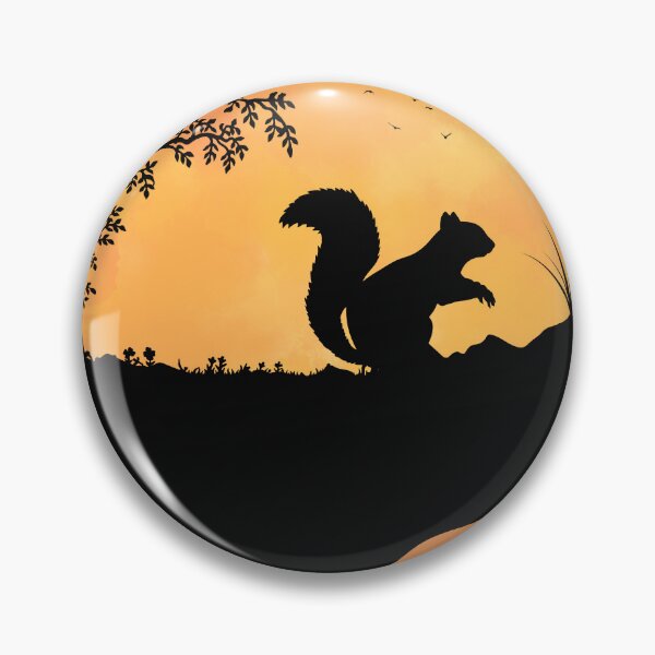 Artikelvorschau, Eichhörnchen-Kunst-niedliches Eichhörnchen-Sonnenuntergang-Weinlese für Tierliebhaber-niedliches Eichhörnchen mit Bäumen und Sonnenuntergang-Entwurf entworfen und verkauft von Thecitiesstore.