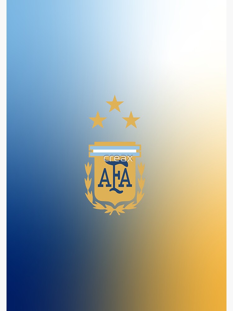 Download Argentina National Football Team Emblem On Blue Wallpaper |  Wallpapers.com