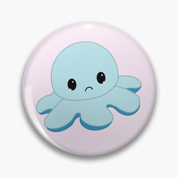 Item preview, Sad Blue Moody Reversible Octopus designed and sold by ShopBabyFace.