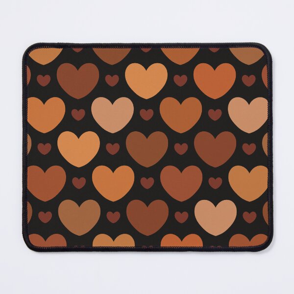 Item preview, Brown Heart Pattern with Black Background designed and sold by Midnight-Leaf.