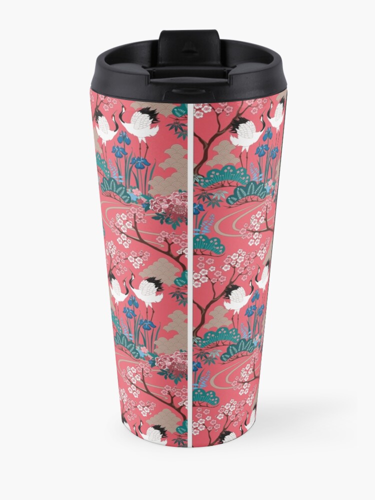 Alternate view of Japanese Garden in Red Travel Mug