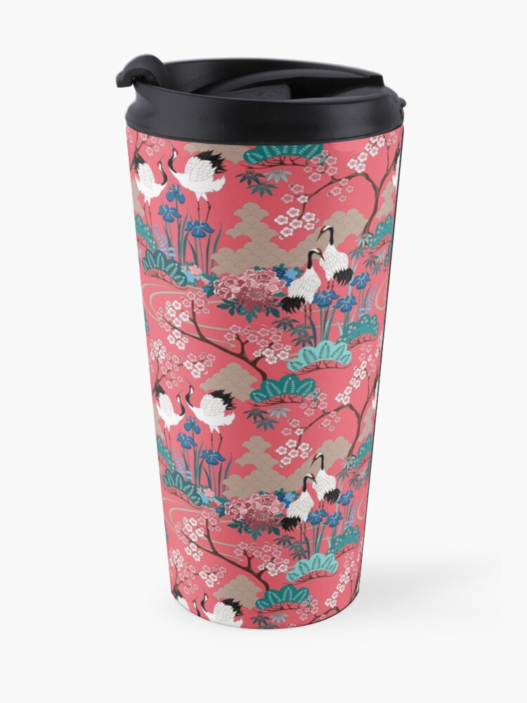 Alternate view of Japanese Garden in Red Travel Mug