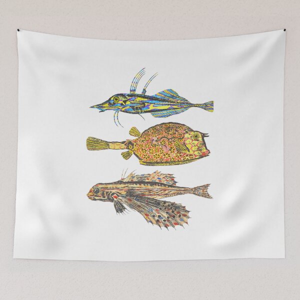 Item preview, Watercolor engraving fish designed and sold by 3-Petits-Lapins.