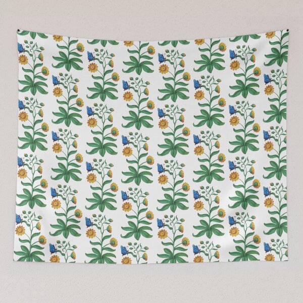 Item preview, Calendula watercolor with blue butterfly  designed and sold by Pelastore.