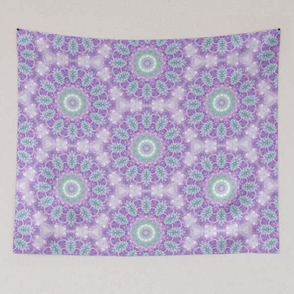 Item preview, Lavender and Emerald Mandala Pattern designed and sold by Kelly Dietrich Mandala & Fractal Art.