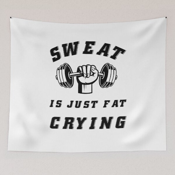 Item preview, Sweat Is Just Fat Crying - Bodybuilder - Funny Gym Quote designed and sold by ImagesDesigns.