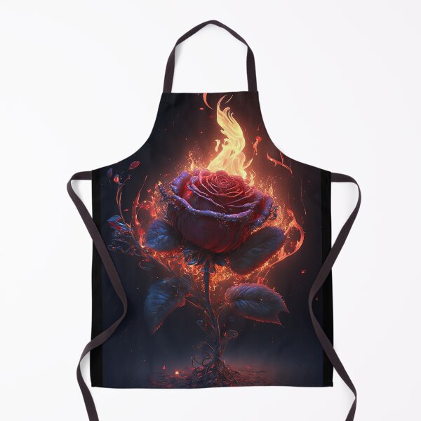 Item preview, Burning red rose, rose in flames designed and sold by ladarkepoque.
