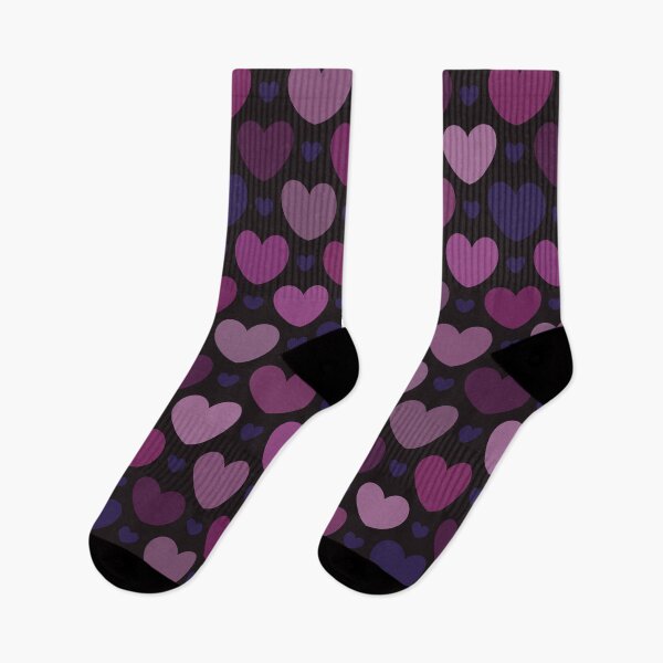 Item preview, Dark Purple Heart Pattern with Black Background  designed and sold by Midnight-Leaf.