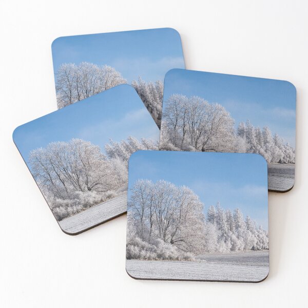 Item preview, Winter landscape with trees covered with hoarfrost designed and sold by LubosChlubny.