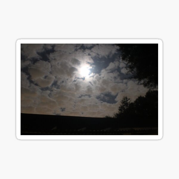 Texas Moonlit Night Sky Sticker