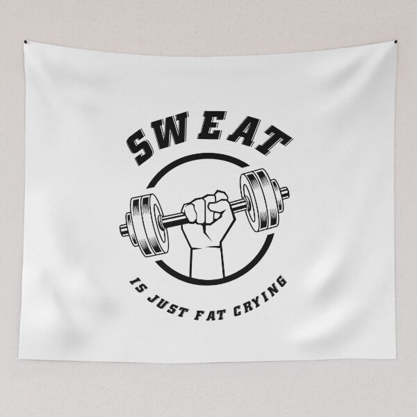 Item preview, Sweat Is Just Fat Crying - Bodybuilder - Funny Gym Quote designed and sold by ImagesDesigns.