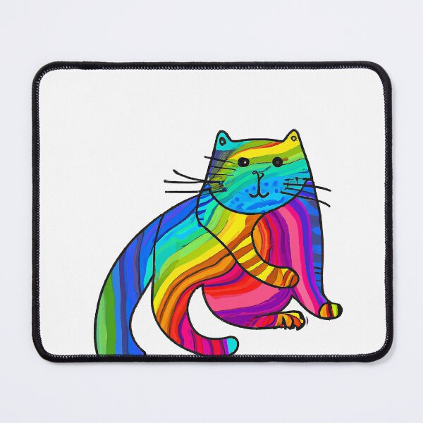 Item preview, abstract strange colorful cat art designed and sold by vishalraifx.