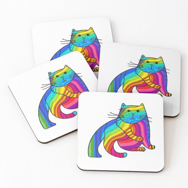 Item preview, abstract strange colorful cat art  designed and sold by vishalraifx.