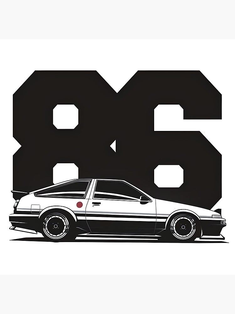 AE86, Toyota Sprinter Trueno, Initial D, Takumi Fujiwara Premium Matte Vertical Poster sold by
