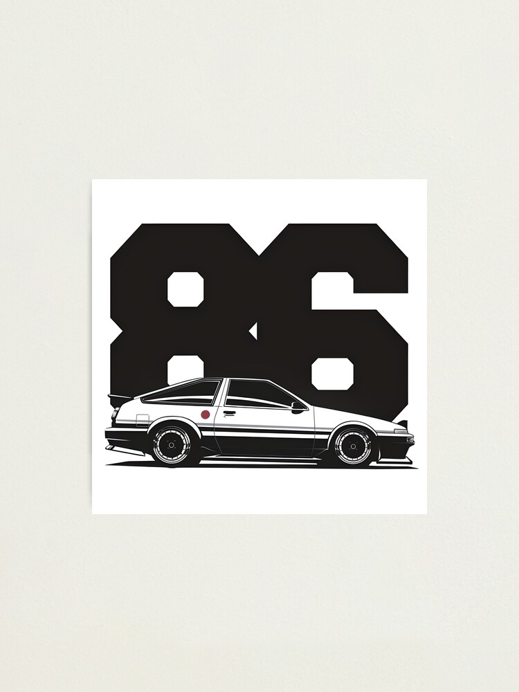 "AE86, Toyota Sprinter Trueno, Initial D, Takumi Fujiwara" Photographic Print for Sale by