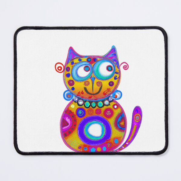 Item preview, Abstract cute colorful cat art  designed and sold by vishalraifx.