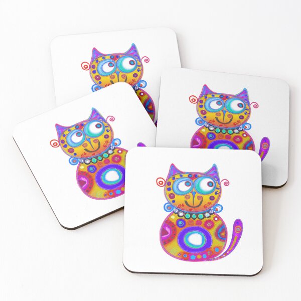 Item preview, Abstract cute colorful cat art  designed and sold by vishalraifx.