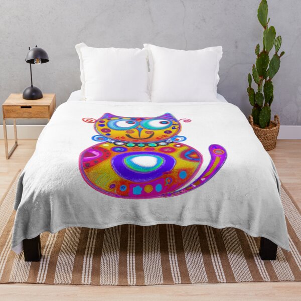 Item preview, Abstract cute colorful cat art  designed and sold by vishalraifx.