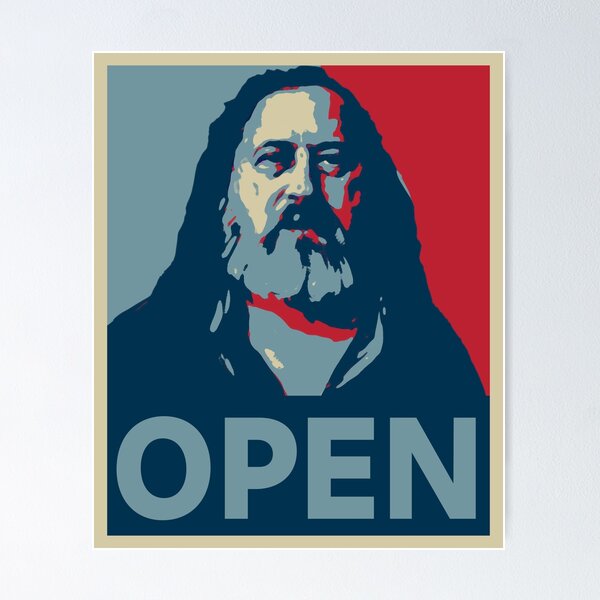 Artikel-Vorschau von Richard Stallman – Open (Obama-Poster-Stil), designt und verkauft von SolarCross.