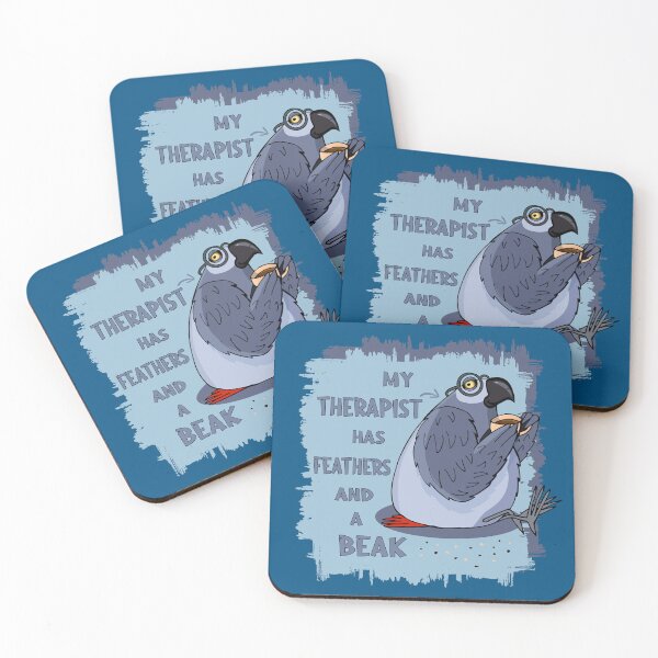 Item preview, Therapist with Feathers & Beak. Cockatiel. Funny designed and sold by funnycolors.