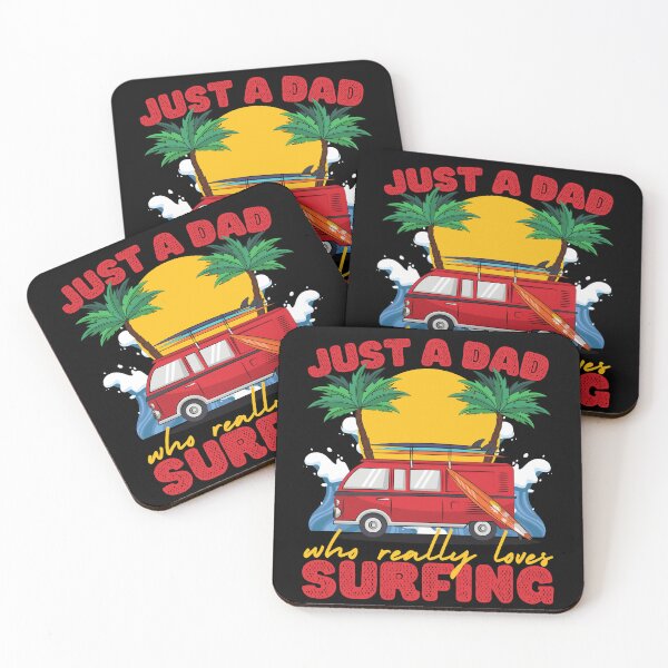 Item preview, Just a Dad Who Loves Surfing Red designed and sold by to-esu.