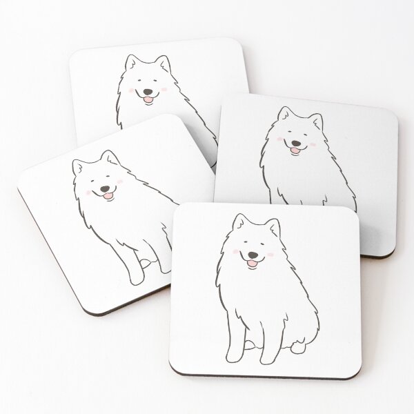 Item preview, Cute samoyed dog face illustration  designed and sold by Yarafantasyart.