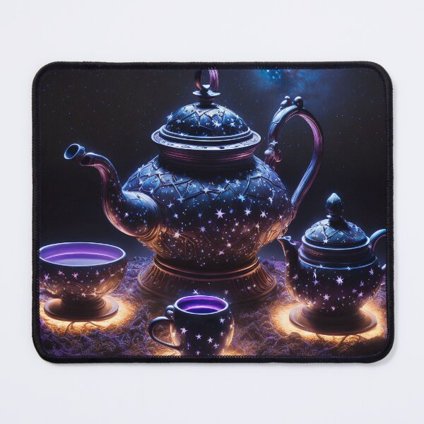 Item preview, Bioluminescent purple teapot and mugs designed and sold by Palteeshop.