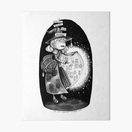 Inktober 2017 - The Merchant Witch Art Board Print