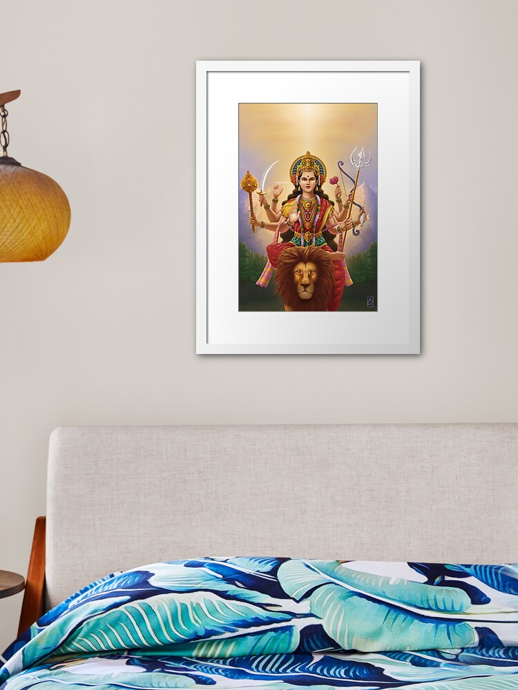 Thumbnail 2 of 7, Framed Art Print, Goddess Durga designed and sold by izanvazquez.