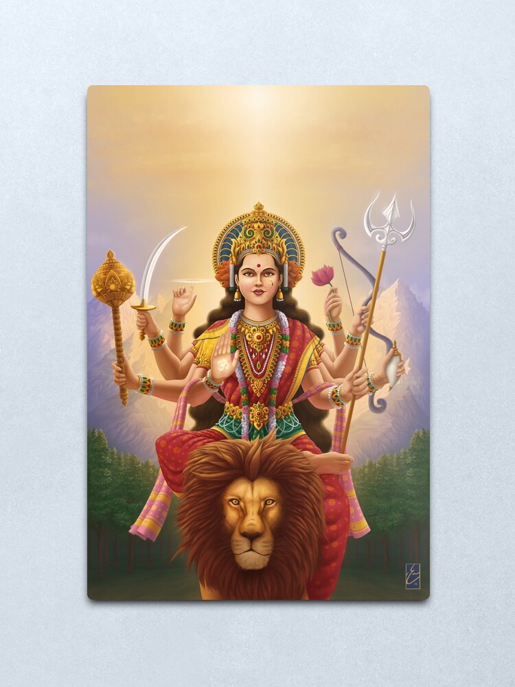 Alternate view of Goddess Durga Metal Print