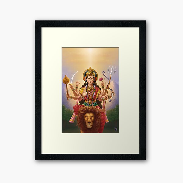Goddess Durga Lámina enmarcada