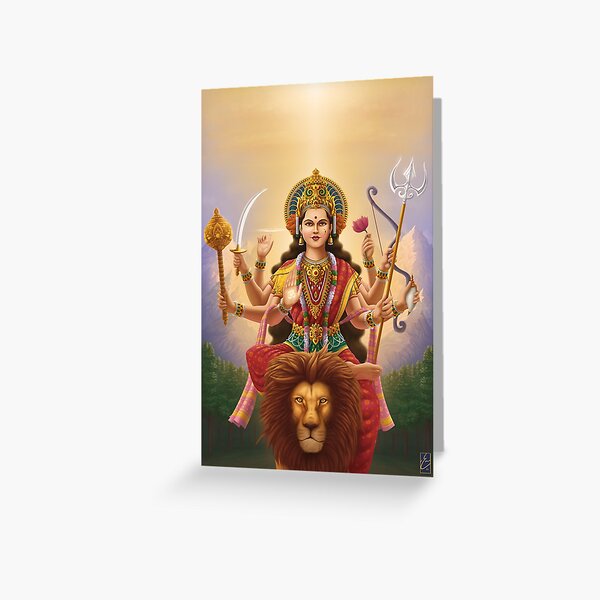 Goddess Durga Greeting Card