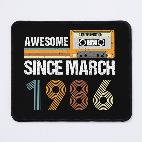 Item preview, Awesome Since March 1986 | 37th Birthday Gifts | 37 Years Old Gifts designed and sold by AMINE  ★★★★★.