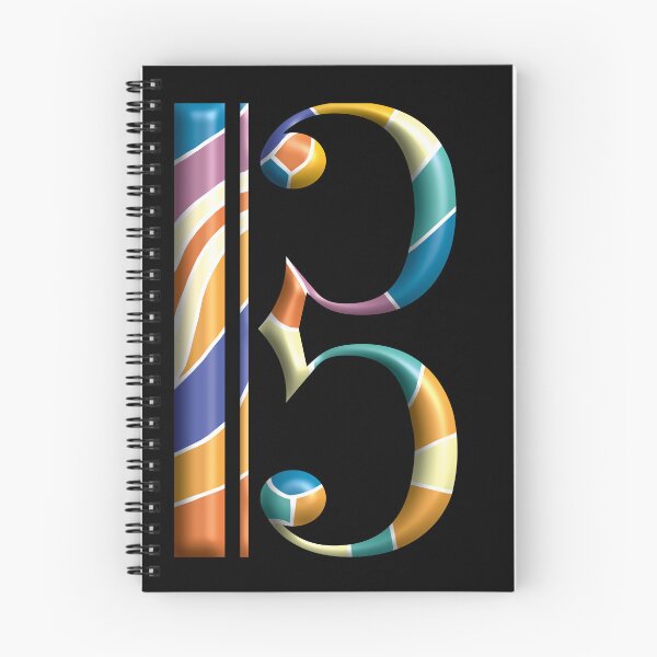 Item preview, Alto clef tenor clef colorful 3d designed and sold by piesdesignart.