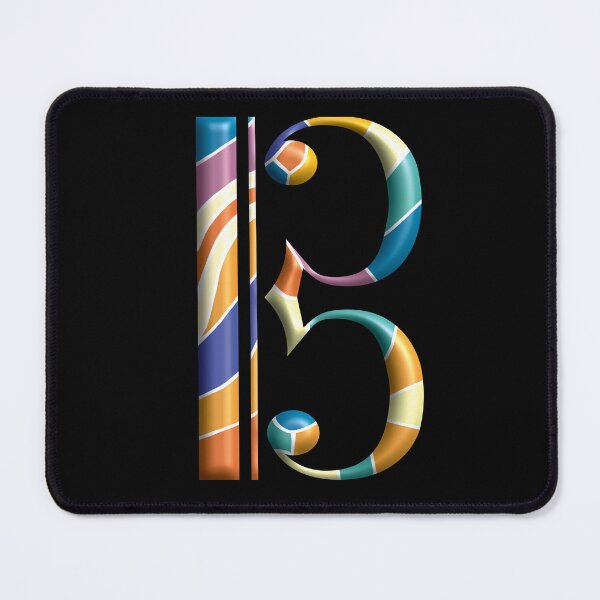Item preview, Alto clef tenor clef colorful 3d designed and sold by piesdesignart.