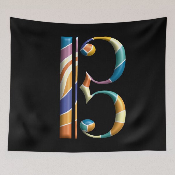 Item preview, Alto clef tenor clef colorful 3d designed and sold by piesdesignart.