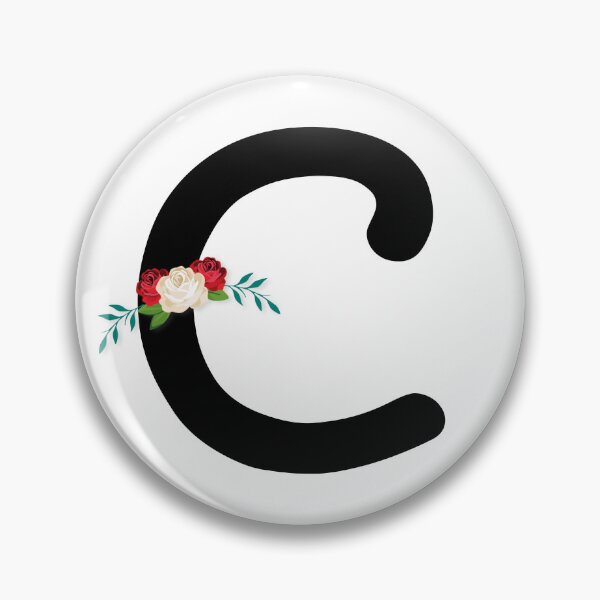 Item preview, Floral Black Monogram C designed and sold by ModernStyleBoho.