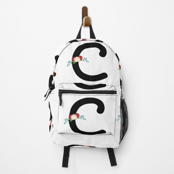 Item preview, Floral Black Monogram C designed and sold by ModernStyleBoho.
