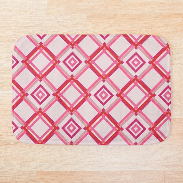 Item preview, Colorido patrón de tablero de ajedrez a cuadros geométrico rosa y rojo designed and sold by LiquidWing.